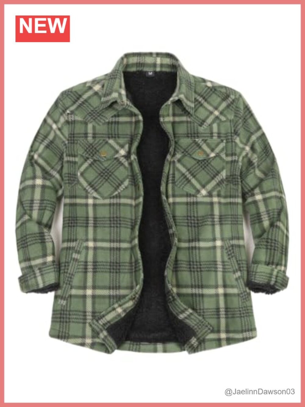 Sherpa Lined Plaid Snap-Front Shacket Shirt Jacket Utility Pocket